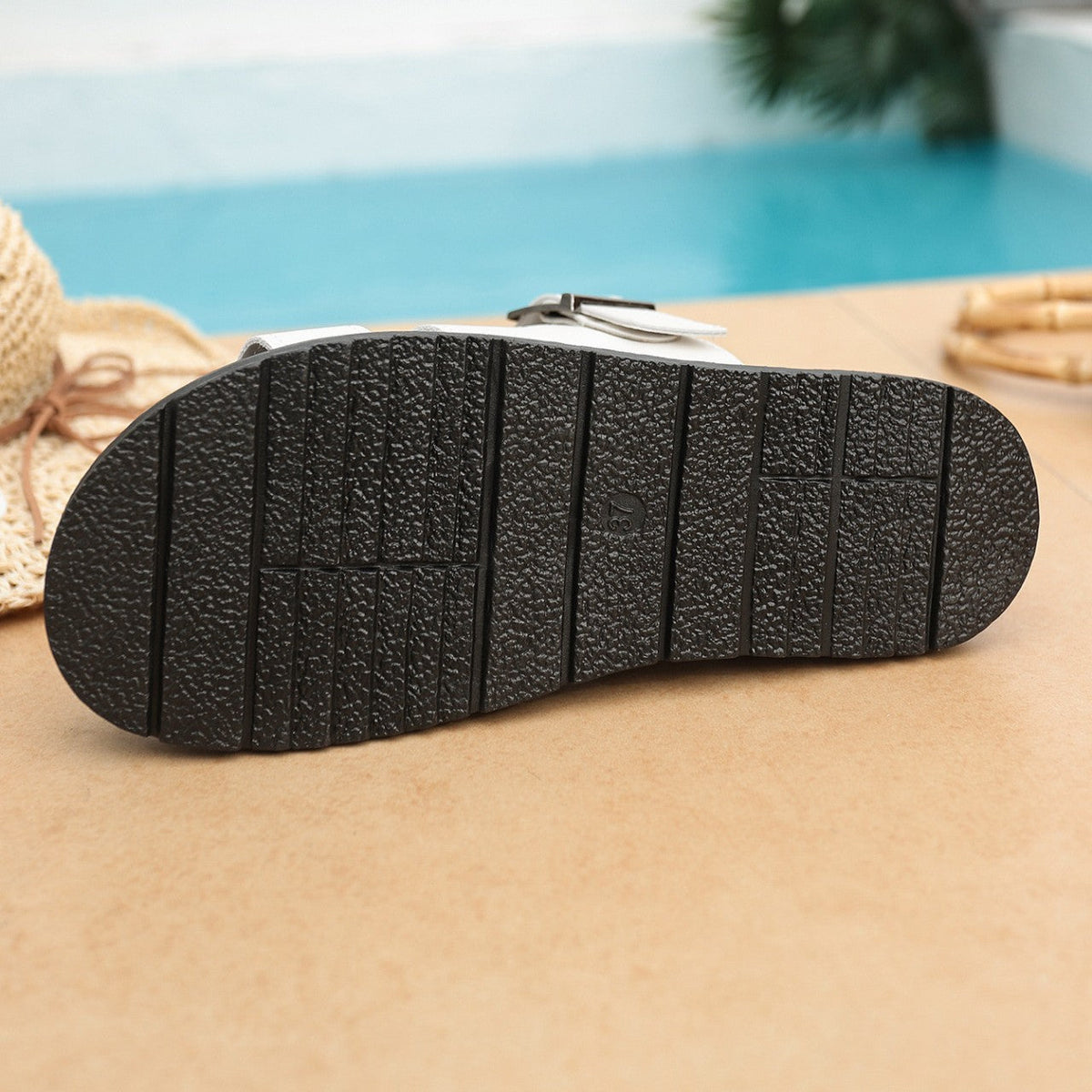Women's Double-Strap Buckle Platform Sandals