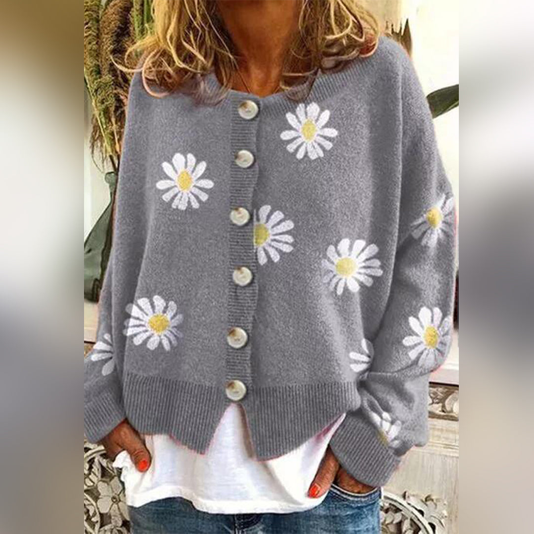Women's Floral Wool-Blend Knitted Vest