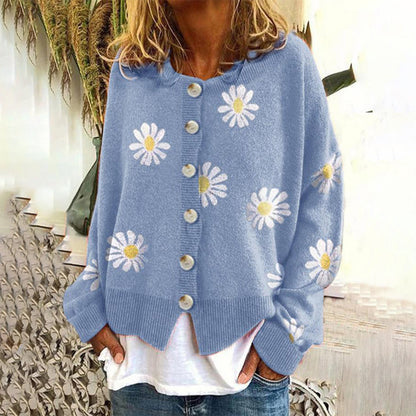 Women's Floral Wool-Blend Knitted Vest