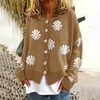 Women's Floral Wool-Blend Knitted Vest