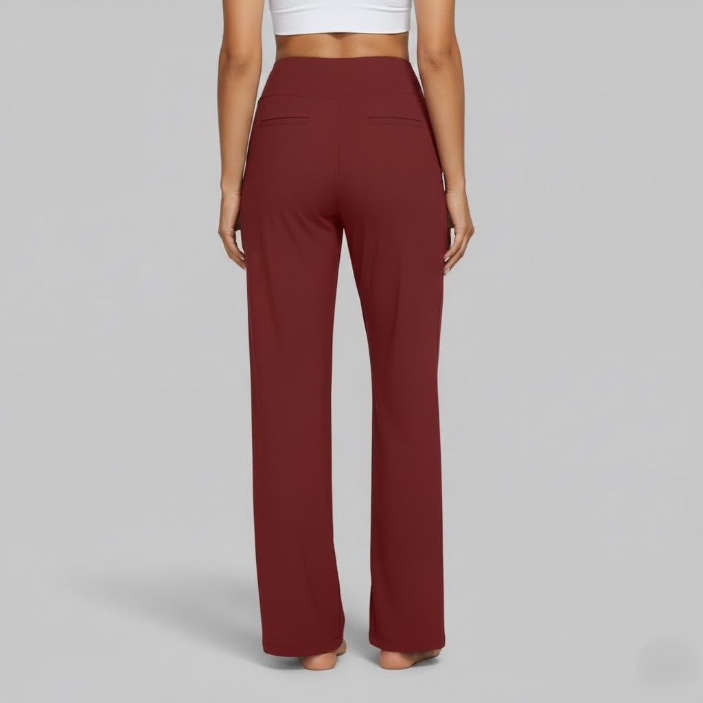 Women's High-Waisted Wide-Leg Yoga Trousers