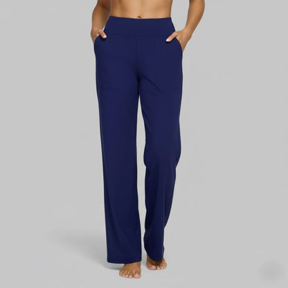 Women's High-Waisted Wide-Leg Yoga Trousers