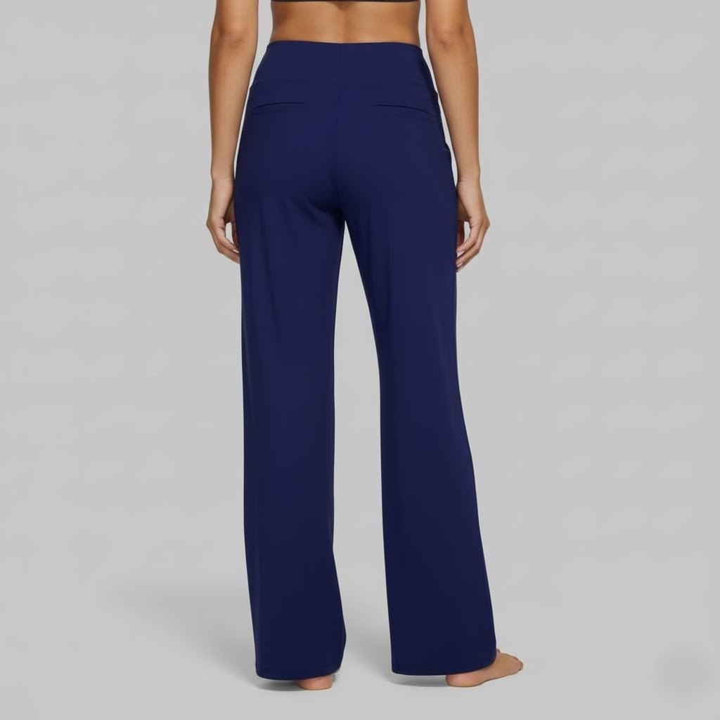 Women's High-Waisted Wide-Leg Yoga Trousers