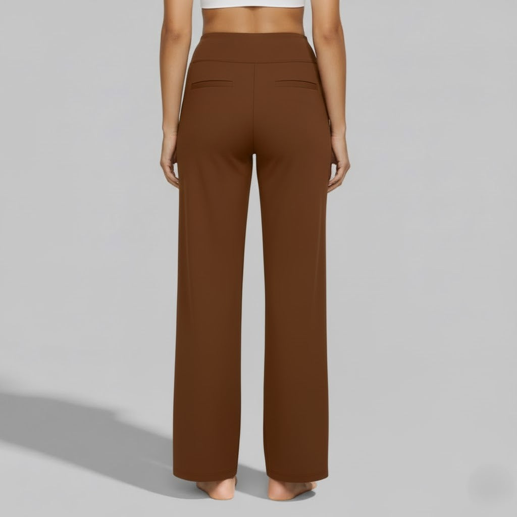 Women's High-Waisted Wide-Leg Yoga Trousers