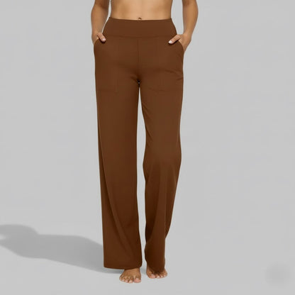 Women's High-Waisted Wide-Leg Yoga Trousers
