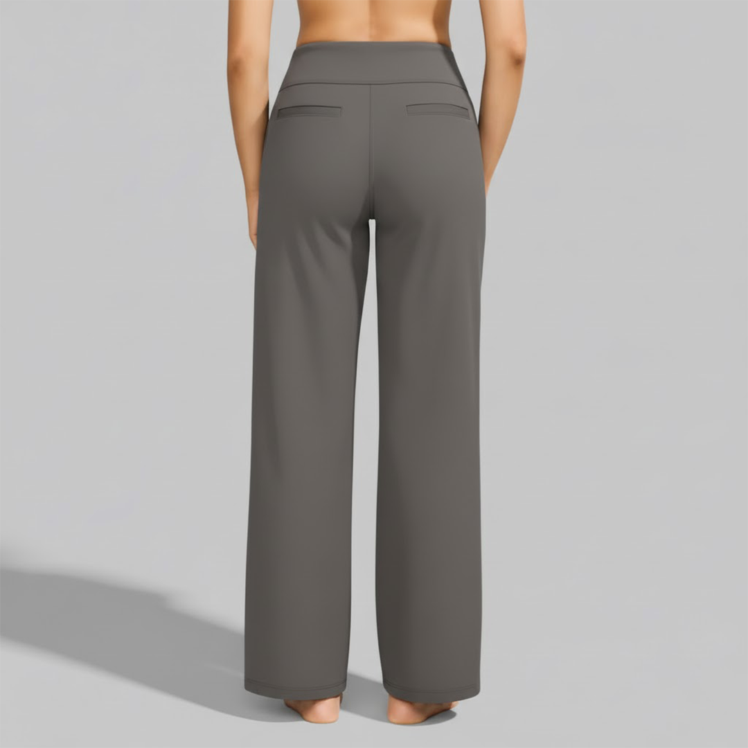 Women's High-Waisted Wide-Leg Yoga Trousers