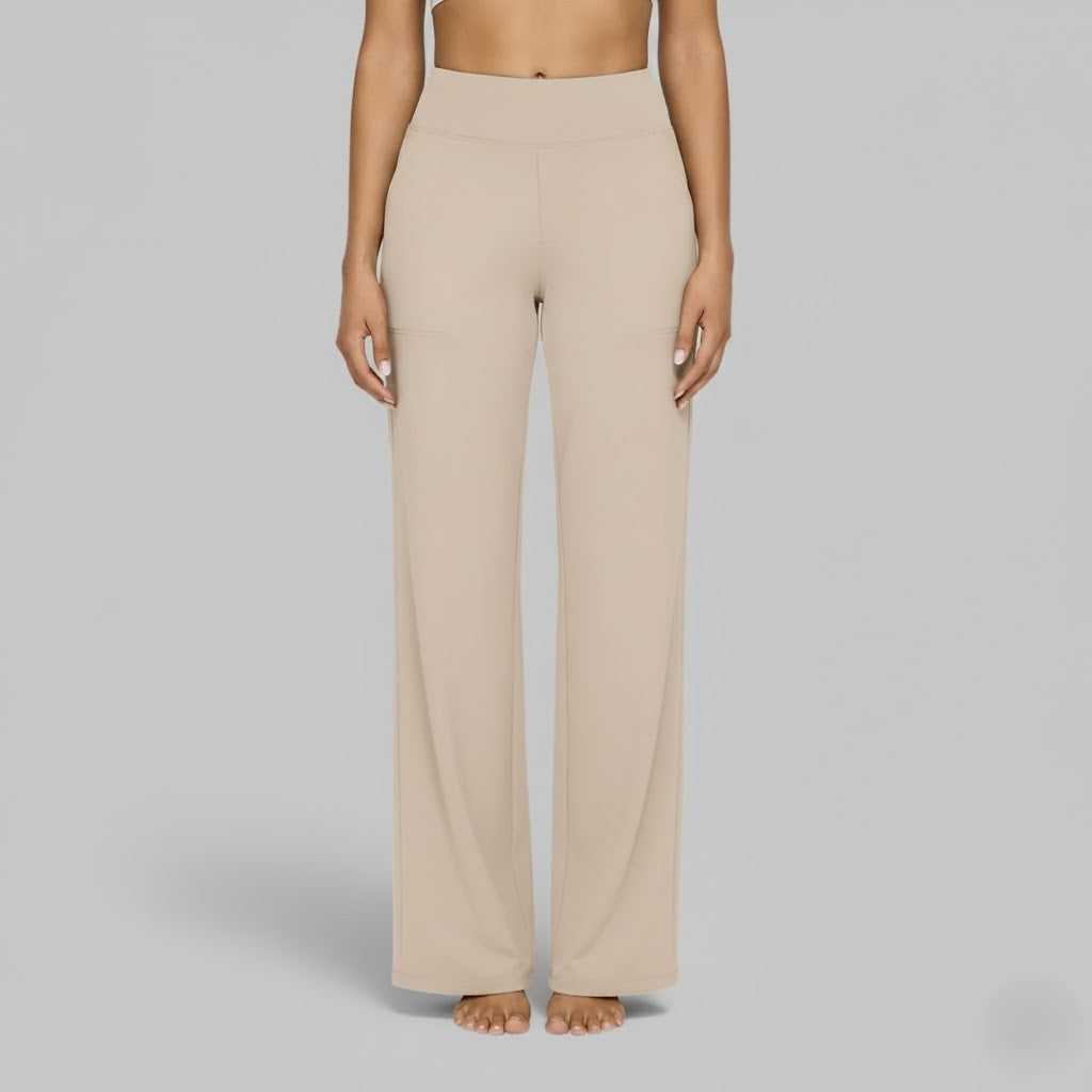 Women's High-Waisted Wide-Leg Yoga Trousers