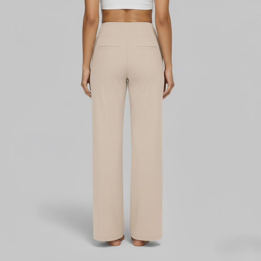 Women's High-Waisted Wide-Leg Yoga Trousers