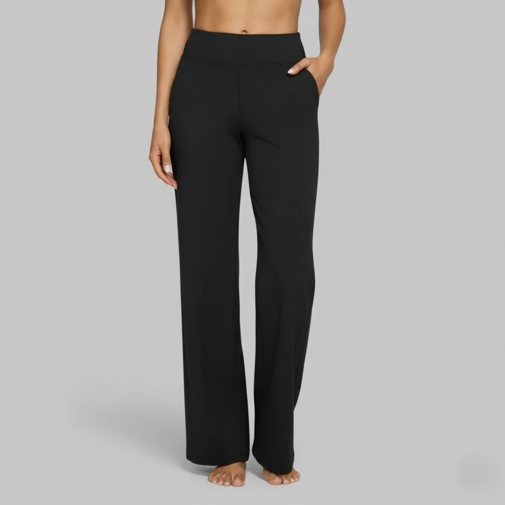 Women's High-Waisted Wide-Leg Yoga Trousers