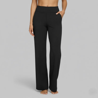 Women's High-Waisted Wide-Leg Yoga Trousers