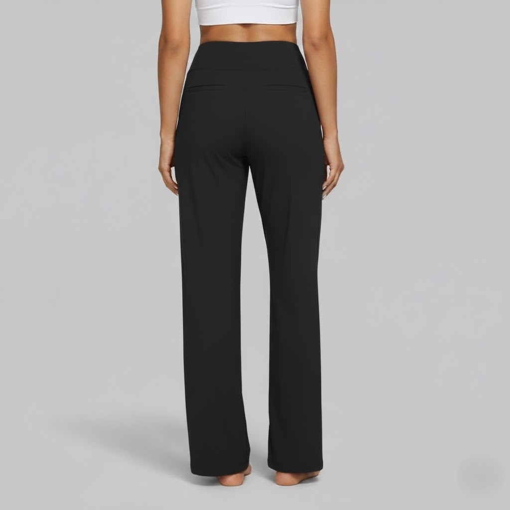 Women's High-Waisted Wide-Leg Yoga Trousers