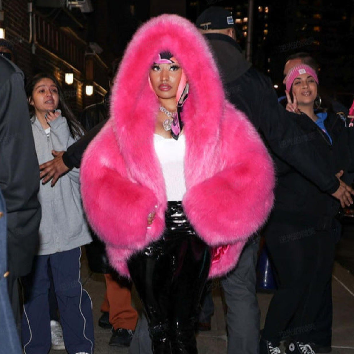 Women's Oversized Hooded Faux Fur Coat