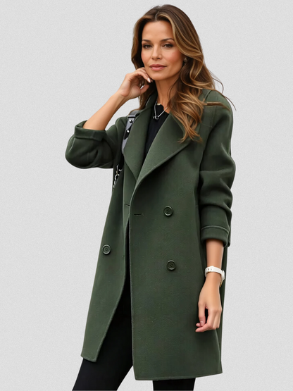Women's Double-Breasted Longline Coat