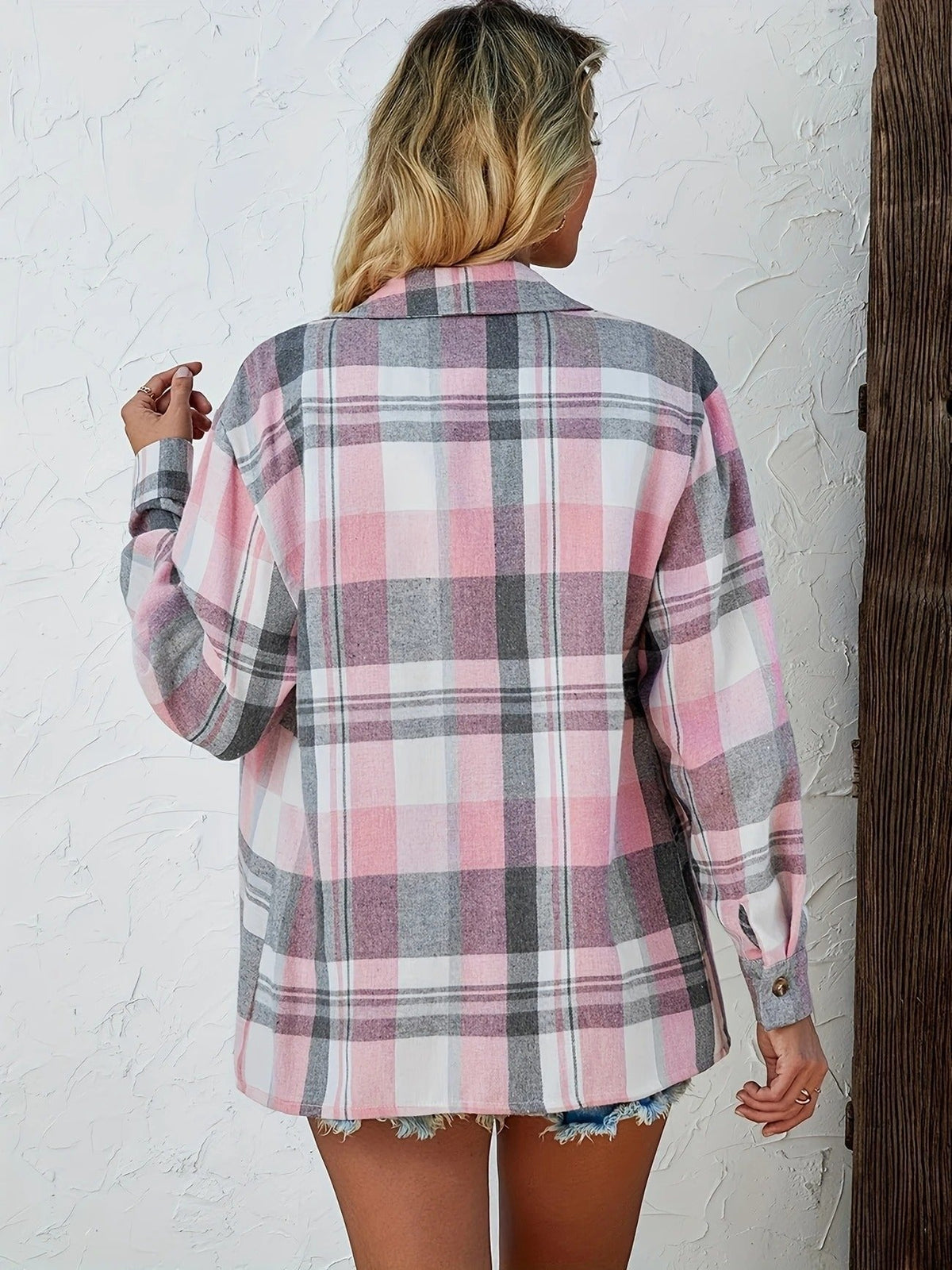 Women's Oversized Check Flannel Shacket