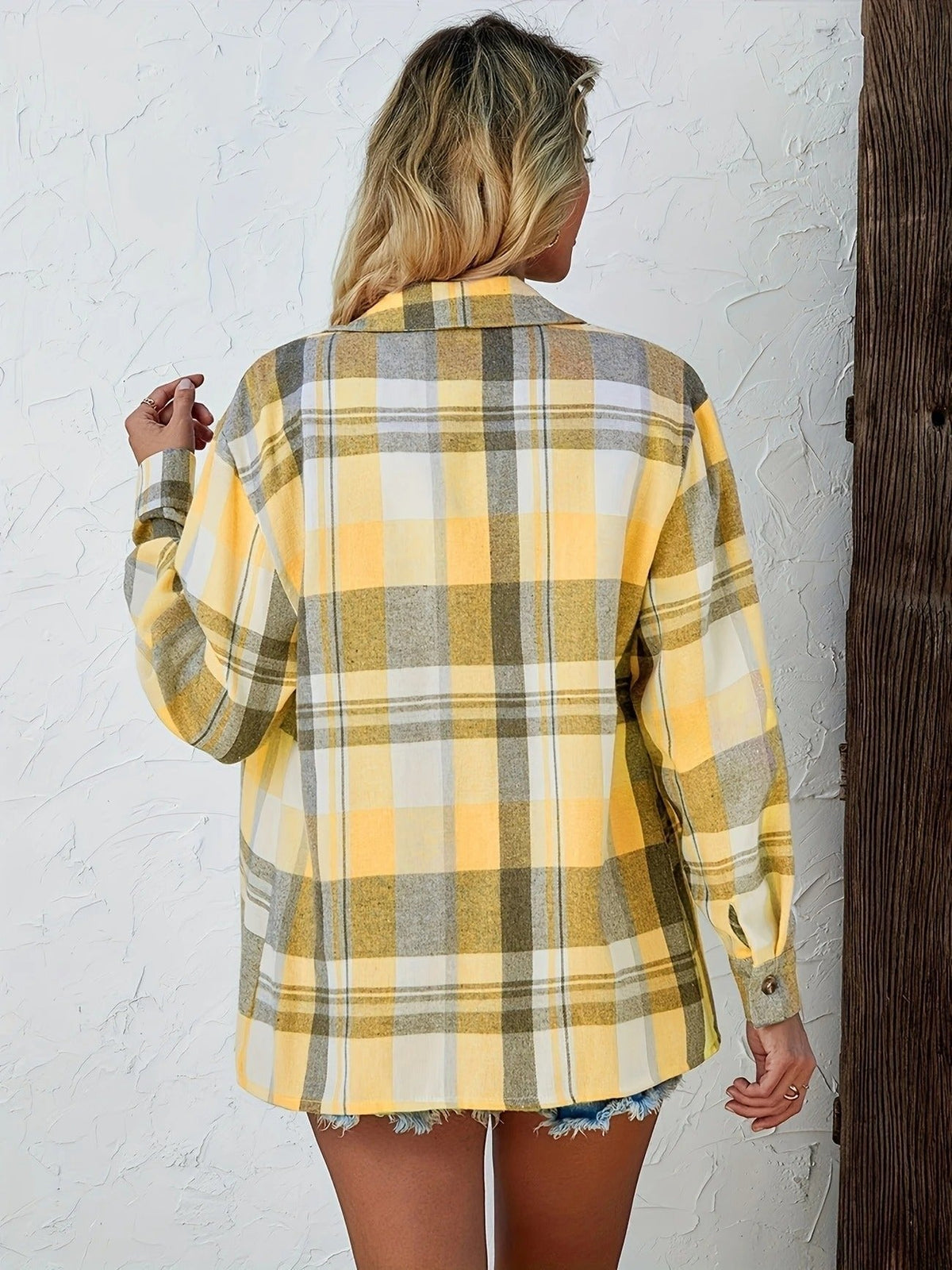 Women's Oversized Check Flannel Shacket