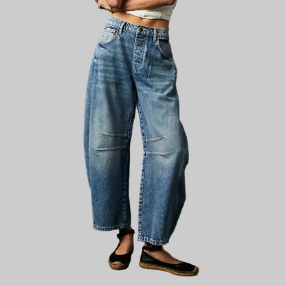 Women's Mid-Rise Barrel-Leg Jeans