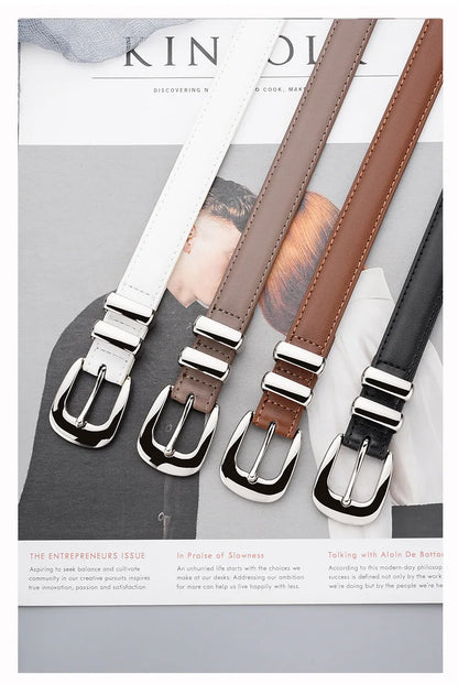 Adele Slim Leather Belt