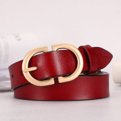 Blair Double Buckle Leather Belt
