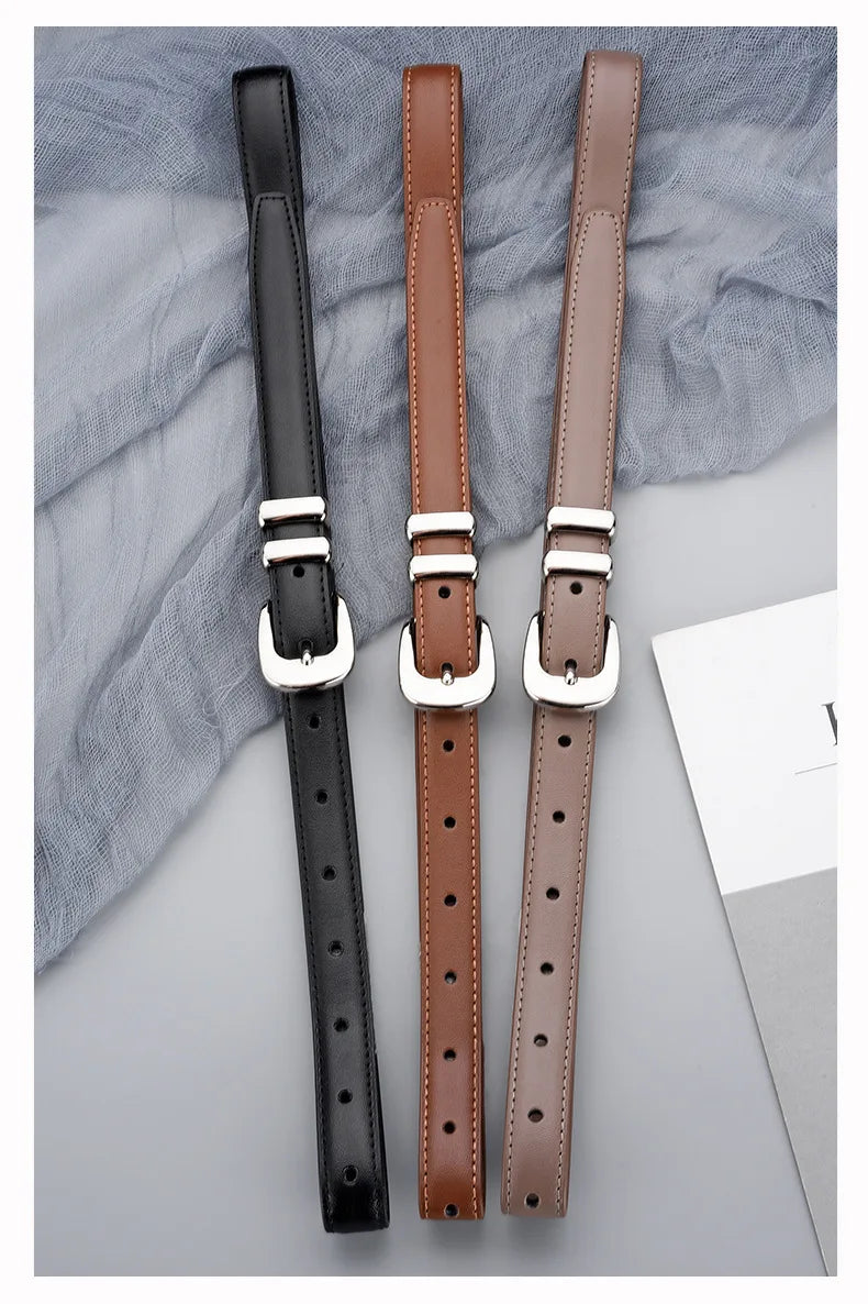 Adele Slim Leather Belt