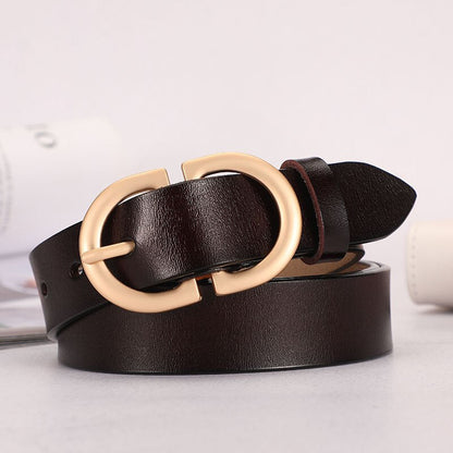 Blair Double Buckle Leather Belt
