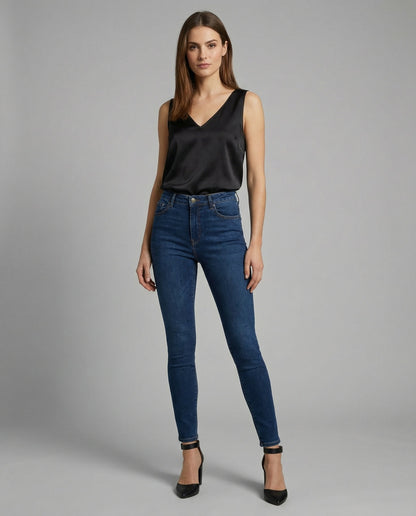 Women's Satin V-Neck Cami Top
