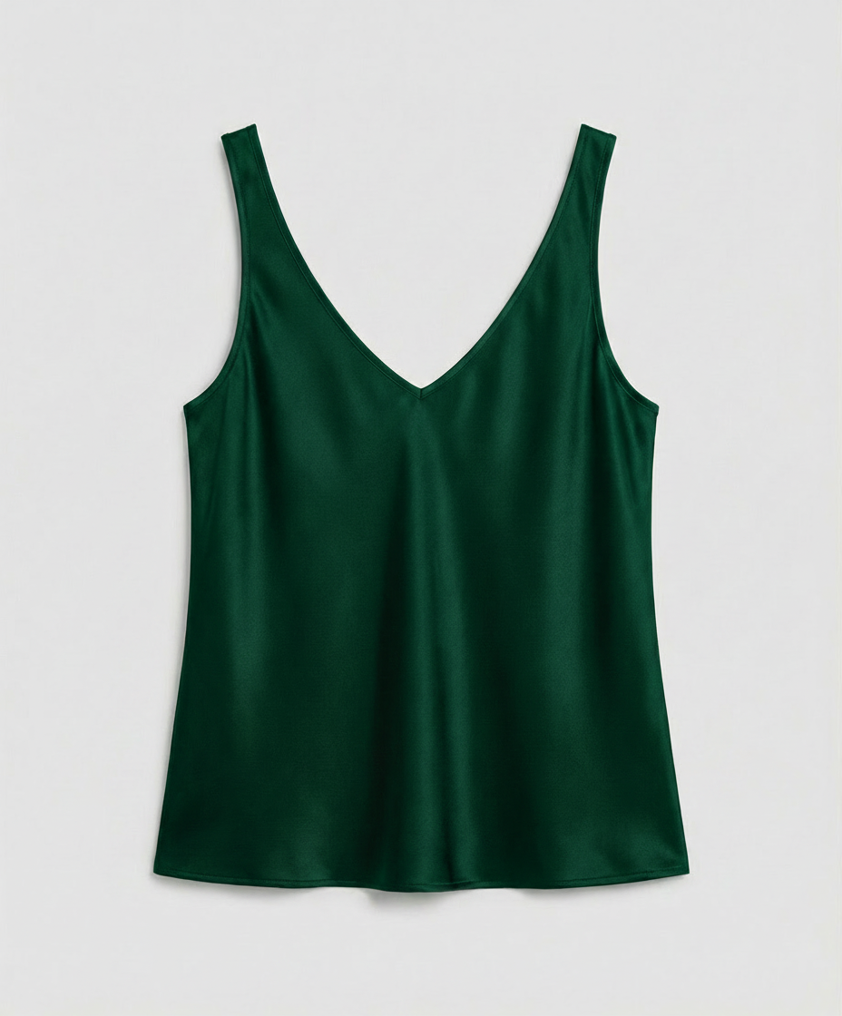 Women's Satin V-Neck Cami Top