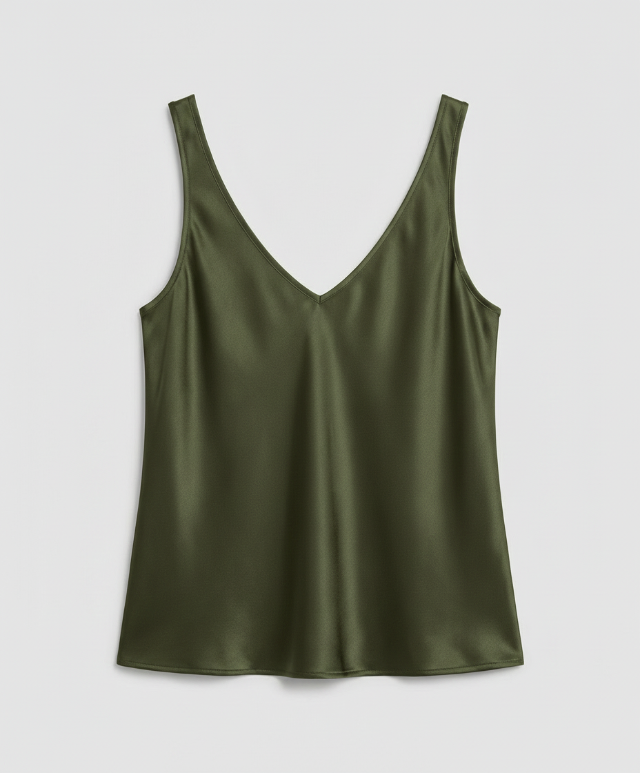 Women's Satin V-Neck Cami Top