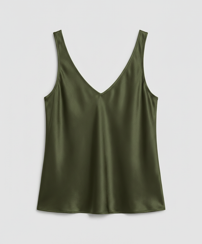 Women's Satin V-Neck Cami Top