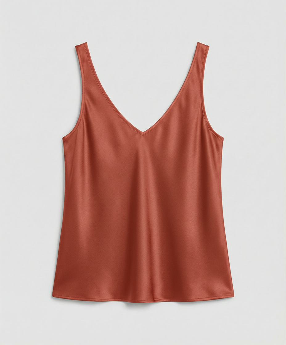 Women's Satin V-Neck Cami Top
