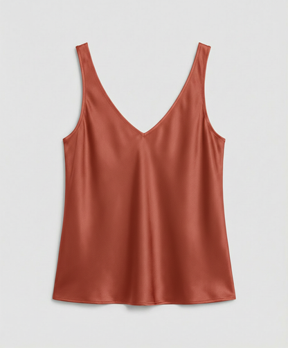 Women's Satin V-Neck Cami Top