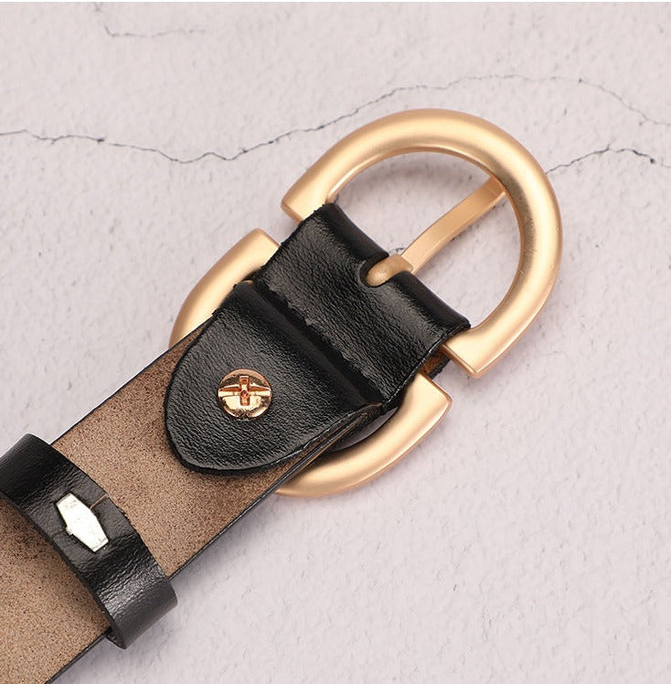 Blair Double Buckle Leather Belt