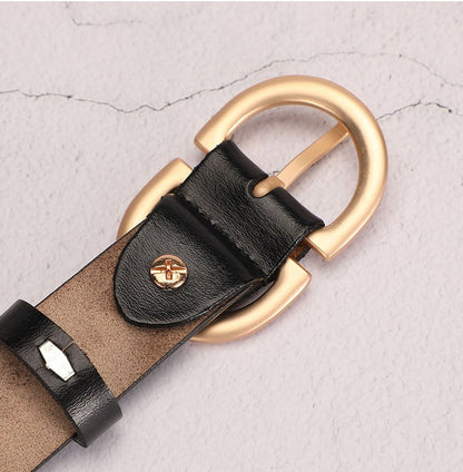 Blair Double Buckle Leather Belt