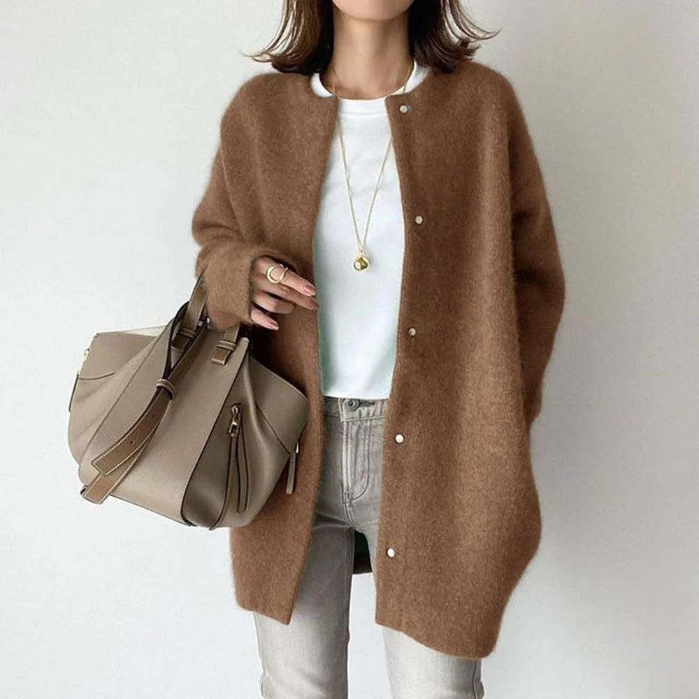 Women's Relaxed-Fit Short Coat with Pockets