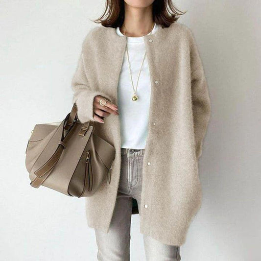 Women's Relaxed-Fit Short Coat with Pockets