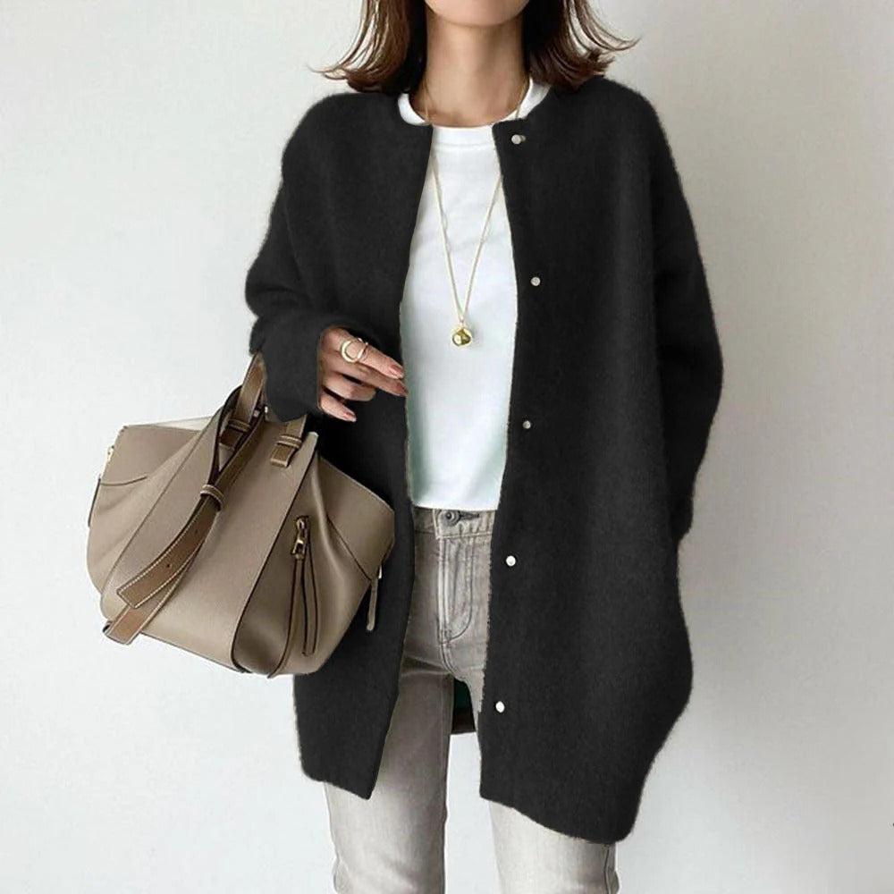 Women's Relaxed-Fit Short Coat with Pockets