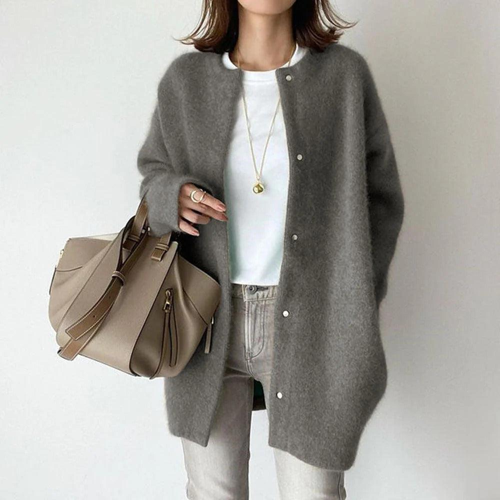 Women's Relaxed-Fit Short Coat with Pockets