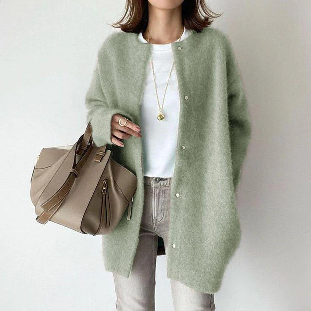 Women's Relaxed-Fit Short Coat with Pockets