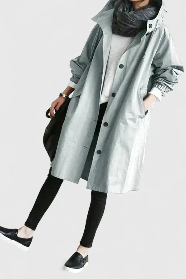Women's Oversized Hooded Longline Coat
