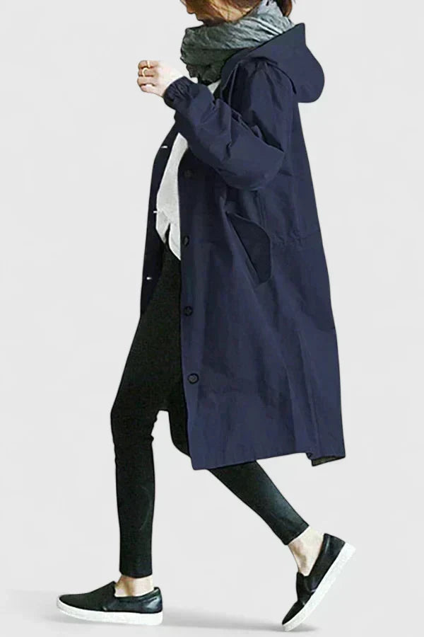 Women's Oversized Hooded Longline Coat