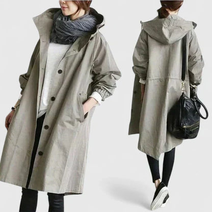 Women's Oversized Hooded Longline Coat