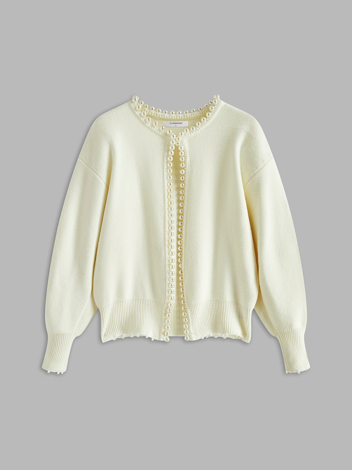 Women's Round-Neck Open-Front Knit Cardigan