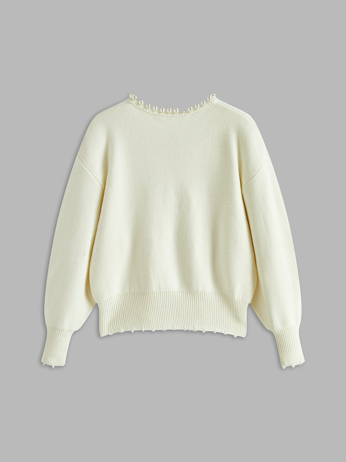 Women's Round-Neck Open-Front Knit Cardigan