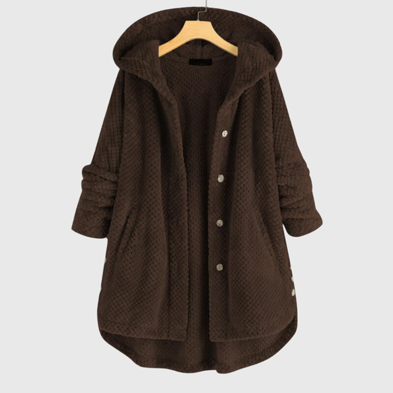 Women's Cosy Hooded Mid-Length Coat