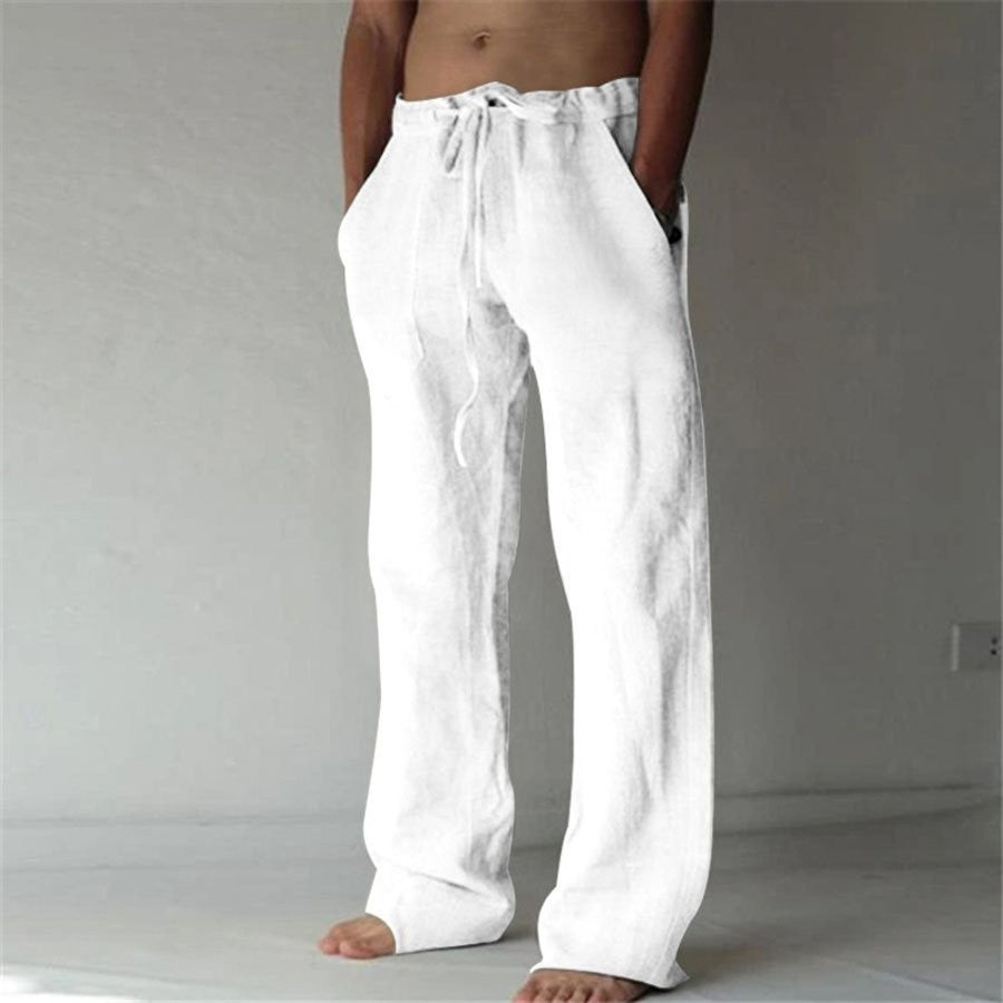 Benjamin - Pantalon de loisirs en lin, uni, pour hommes