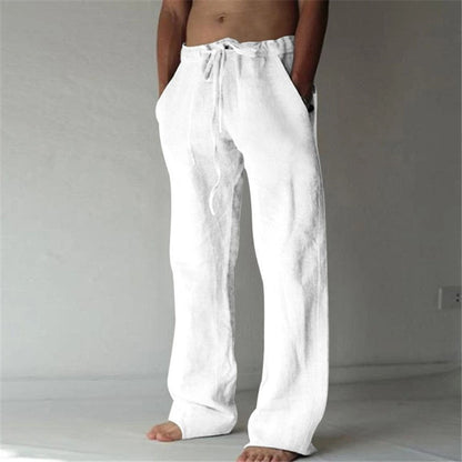 Benjamin - Pantalon de loisirs en lin, uni, pour hommes