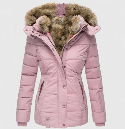 Women's Hooded Winter Coat with Pockets
