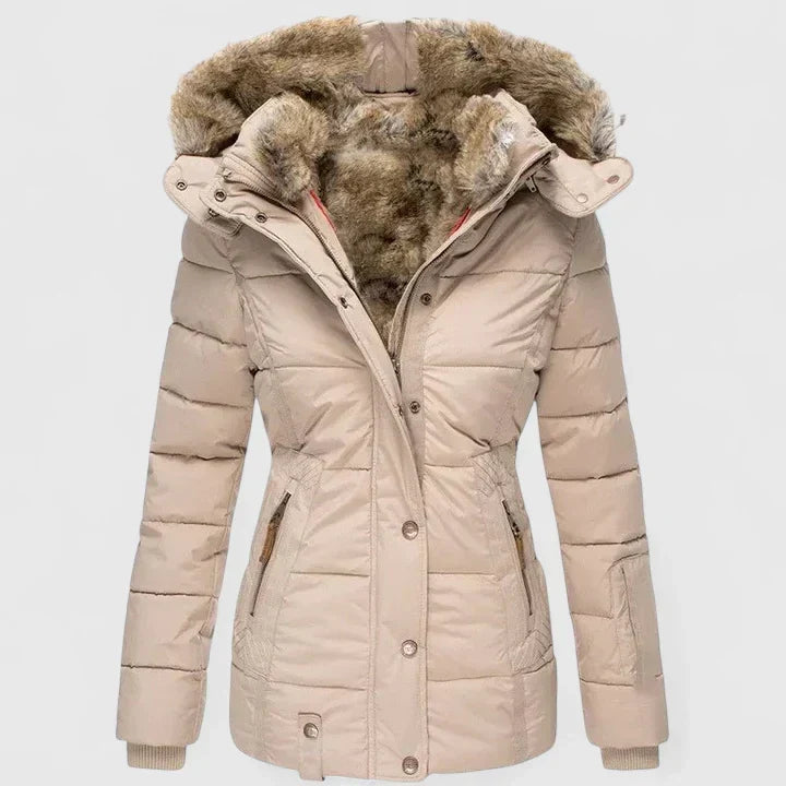 Women's Hooded Winter Coat with Pockets
