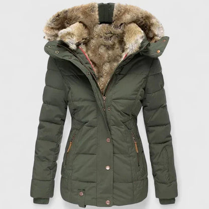 Women's Hooded Winter Coat with Pockets