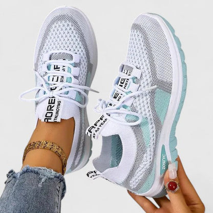 Women's Orthopaedic Lightweight Mesh Trainers with Shock-Absorbing Sole