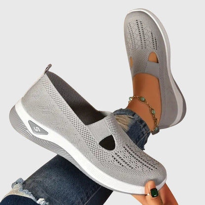 Women's Orthopaedic Slip-On Walking Shoes with Hook-and-Loop Strap